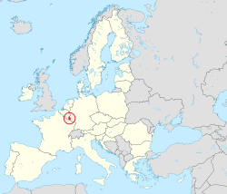 Luxembourg in European Union (special marker) (-rivers -mini map).svg
