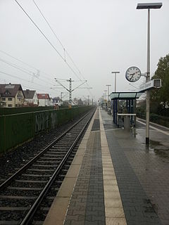 Muhlheim-Dietesheim stasiun kereta api pada bulan oktober 2012.