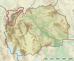 Pozíció Észak-Macedónia térképén