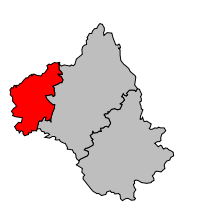 Locatie van het arrondissement in departement
