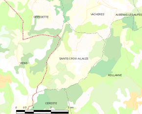 Poziția localității Sainte-Croix-à-Lauze