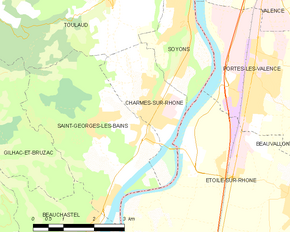 Poziția localității Charmes-sur-Rhône