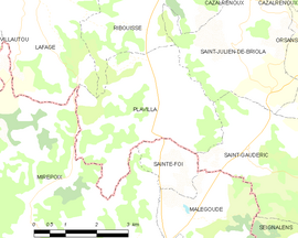 Mapa obce Plavilla