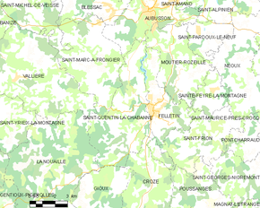 Poziția localității Saint-Quentin-la-Chabanne