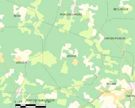 Mapa obce Lesgor