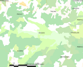 Poziția localității Desges