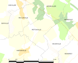 Mapa obce Pettonville
