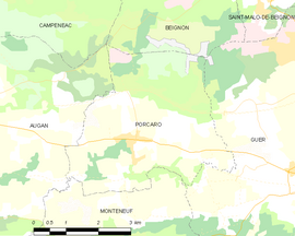 Mapa obce Porcaro