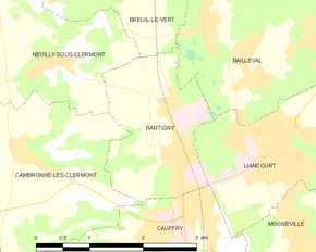 Poziția localității Rantigny