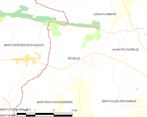 Poziția localității Rouellé