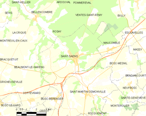 Poziția localității Saint-Saëns