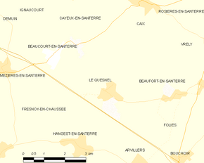 Poziția localității Le Quesnel