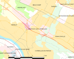 Kart over Montigny-lès-Cormeilles
