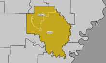 Public school district boundaries in Arkansas County as of July 2016