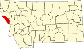 Map of Montana highlighting Mineral County.svg