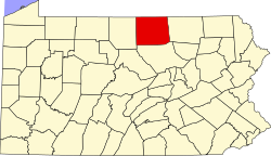 Map of Pennsylvania highlighting Tioga County.svg