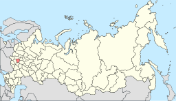 Tula oblasts läge i Ryssland.