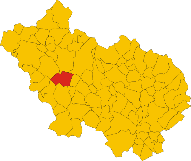 Poziția localității Comune di Frosinone