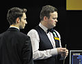 Deutsch: Bild aufgenommen in Berlin während des German Masters im Snooker 2013. de:Marcel Eckardt, Shaun Murphy. English: Picture taken in Berlin during the Snooker German Masters in 2013. en:Marcel Eckardt, Shaun Murphy.