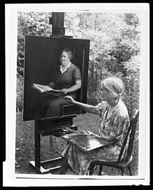 Marie Goth painting, unknown date, photo courtesy of Indiana University Lilly Library Marie Goth Painting.jpg