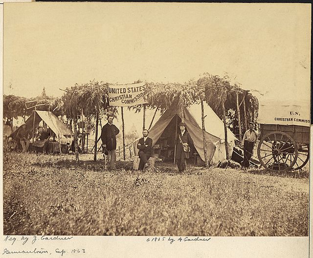 A field headquarters of the U.S. Christian Commission at Germantown in September 1863