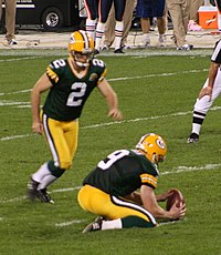 Crosby kicking a field goal in his rookie season MasonCrosbyFG-Edit.jpg