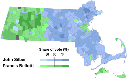 Primary results by municipality Massachusetts Democratic gubernatorial primary results by municipality, 1990.svg