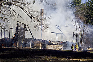 Maudslay State Park barn fire on April 3, 2010 Maudslay Barn Fire 4-3-10.jpg