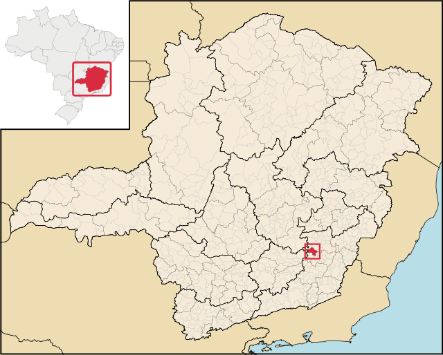 Localização de Guaraciaba em Minas Gerais