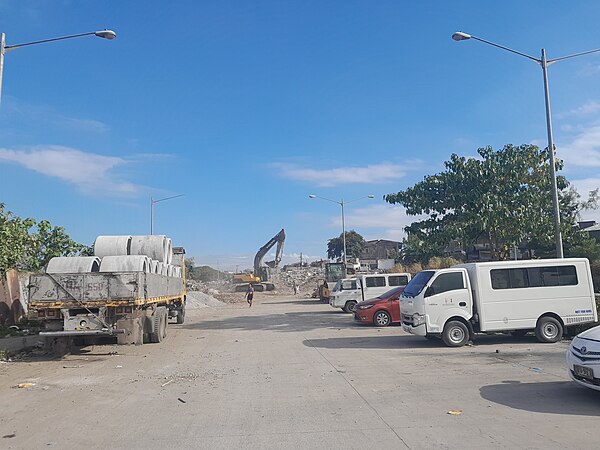 Ongoing construction of Mindanao Avenue Extension towards to General Luis Street. Taken on 25 March 2023