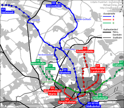 U-Bahnnetz Frankfurt