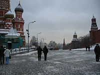 Temps humide d'hiver à Moscou