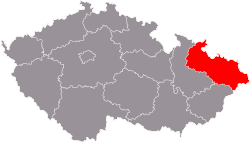 Location of موراویائی سیلیسیائی علاقہ Moravian-Silesian Region