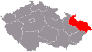 Моравско-Силезский край на карте
