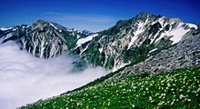 Mount Shirouma from Mount Korenge 2000-7-31.jpg