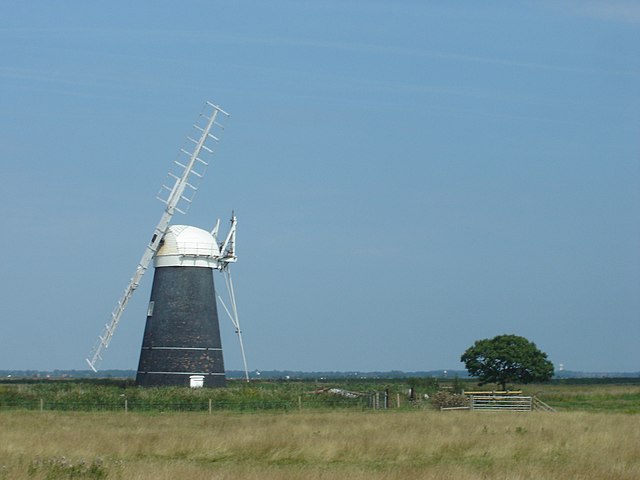 Muttons mill, one of the many historic drainage windpumps on the Norfolk Broads