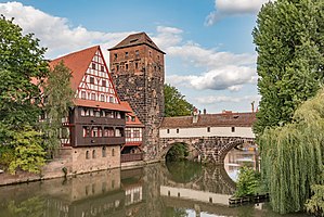 35. Platz: Tilman2007 mit Weinstadel, Wasserturm und Pegnitzbrücke in Nürnberg