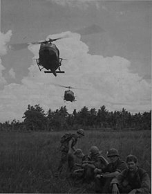 UH-1D helicopters come in to pick up members of Company "D", 3rd Battalion, 60th Infantry, 2 July 1969 NARA photo 111-CCV-586B-CC60038.jpg