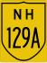 National Highway 129A marker