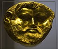 Gold funeral mask from tumulus near $city, second half of the 5th century BC.