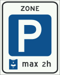 Nederländsk p-skylt för parkeringsskiva