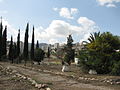 בית הקברות המוסלמי בשכונת מרכז נשר שימש בעבר את היישוב בלאד א-שיח' ברקע שכונת רמות יצחק