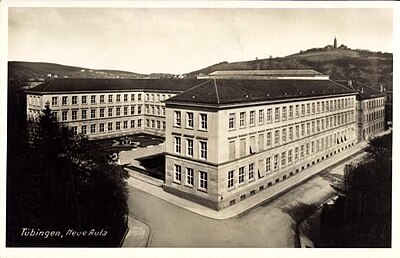 Neue Aula Tübingen, Erweiterungsbau (AK 542.652 Gebr. Metz).jpg