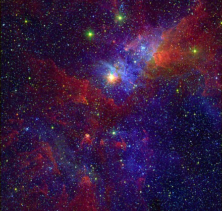 A photogenic variable star, Eta Carinae, embedded in the Carina Nebula