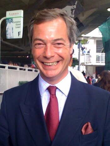 English: Nigel Farage at Lord's cricket ground...