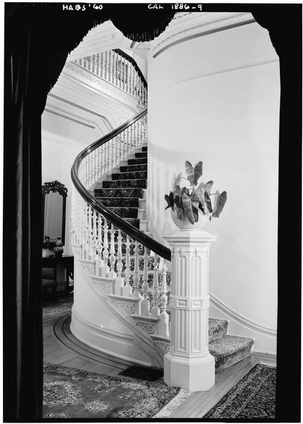 File:October 1960 STAIR (TO SOUTHWEST) - Albert Gallatin House, 1527 H Street, Sacramento, Sacramento County, CA HABS CAL,34-SAC,19-8.tif