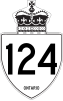 Schild der Autobahn 124