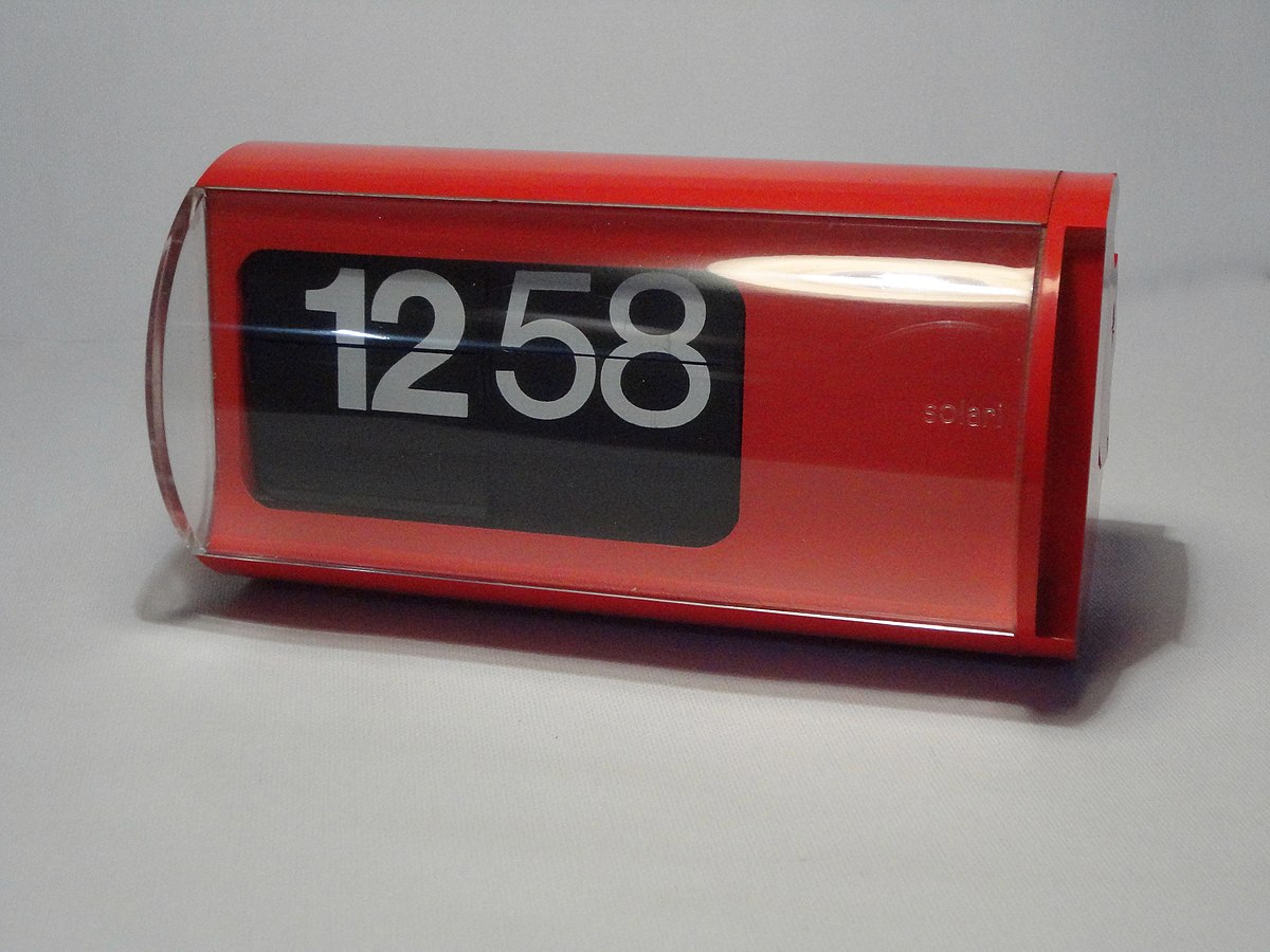 SOLARI C & UDINE CIFRA 3 SYNCHRON PIRELLI. DIGITAL FLIP CLOCK GINO VALLE  DESIGN