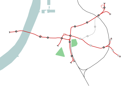 Mapa de localización del Tranvía de Amberes