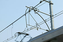 Compound catenary equipment of JR West Overhead lines JR West 001.JPG